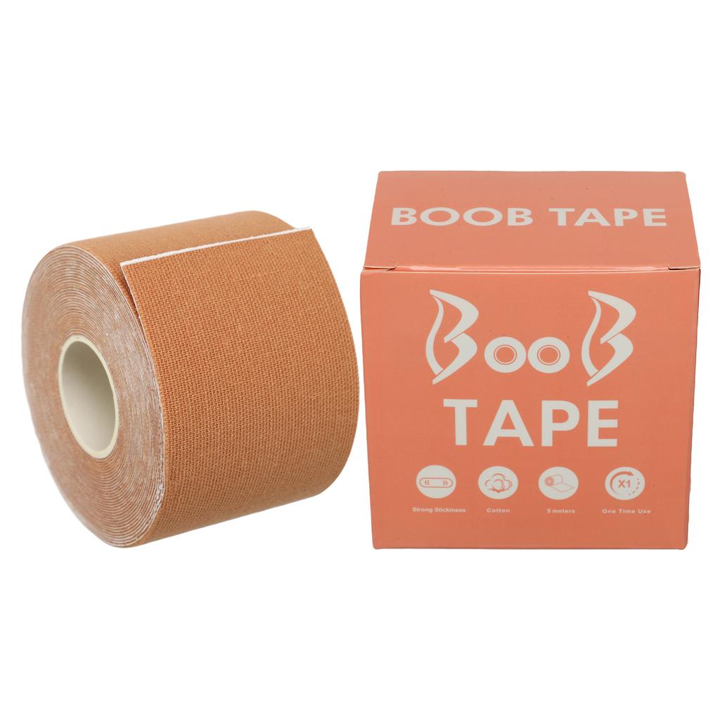 [BC-1093-5] Кінезіо тейп для тейпування грудей Kinesio tape BOOB розмір 5смх5м бежевий BC-1093-5