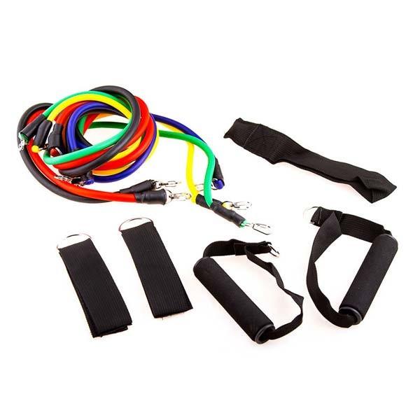 Еспандер трубчастий набори 5 джгутів Power Band G82316 Комплект Довжина 120см Різні кольори в комплекті