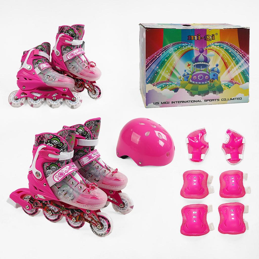 Набір роликів Best Roller розмір 39-43 біло-рожевий 9637-76