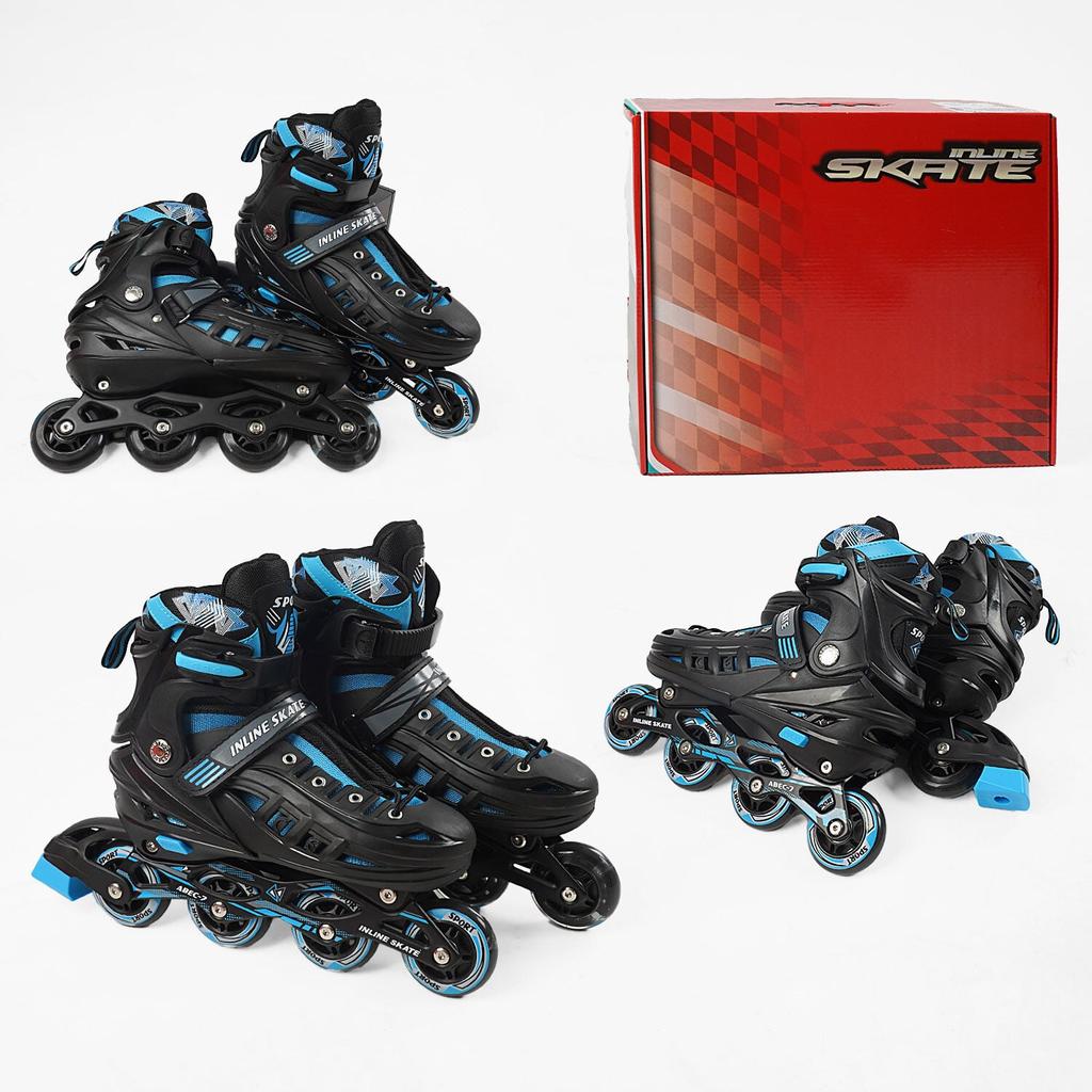 Ролики Inline Skate розмір 39-43 чорно-сині D-8305