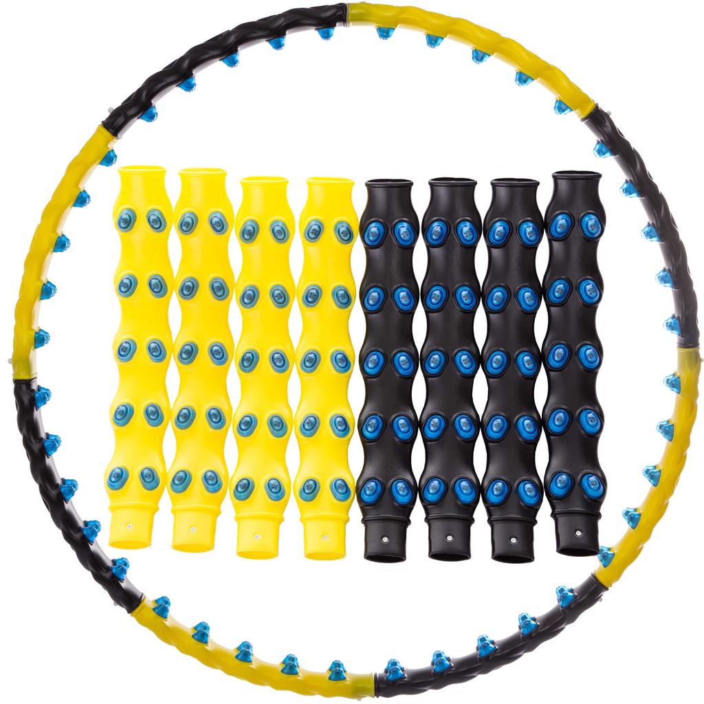 Обруч масажний Хула Хуп Hula Hoop JS-6001(6018) жовтий - синій 8 секцій