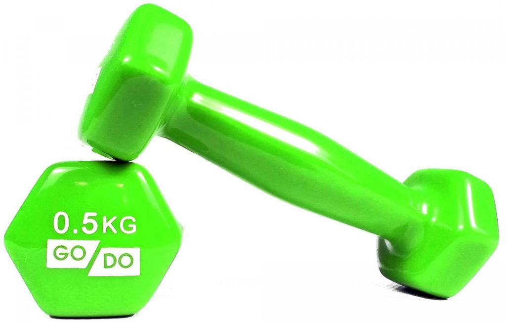 [GD-0.5GR] Гантелі для фітнесу з вініловим покриттям 2шт GoDo (GD-0.5GR)