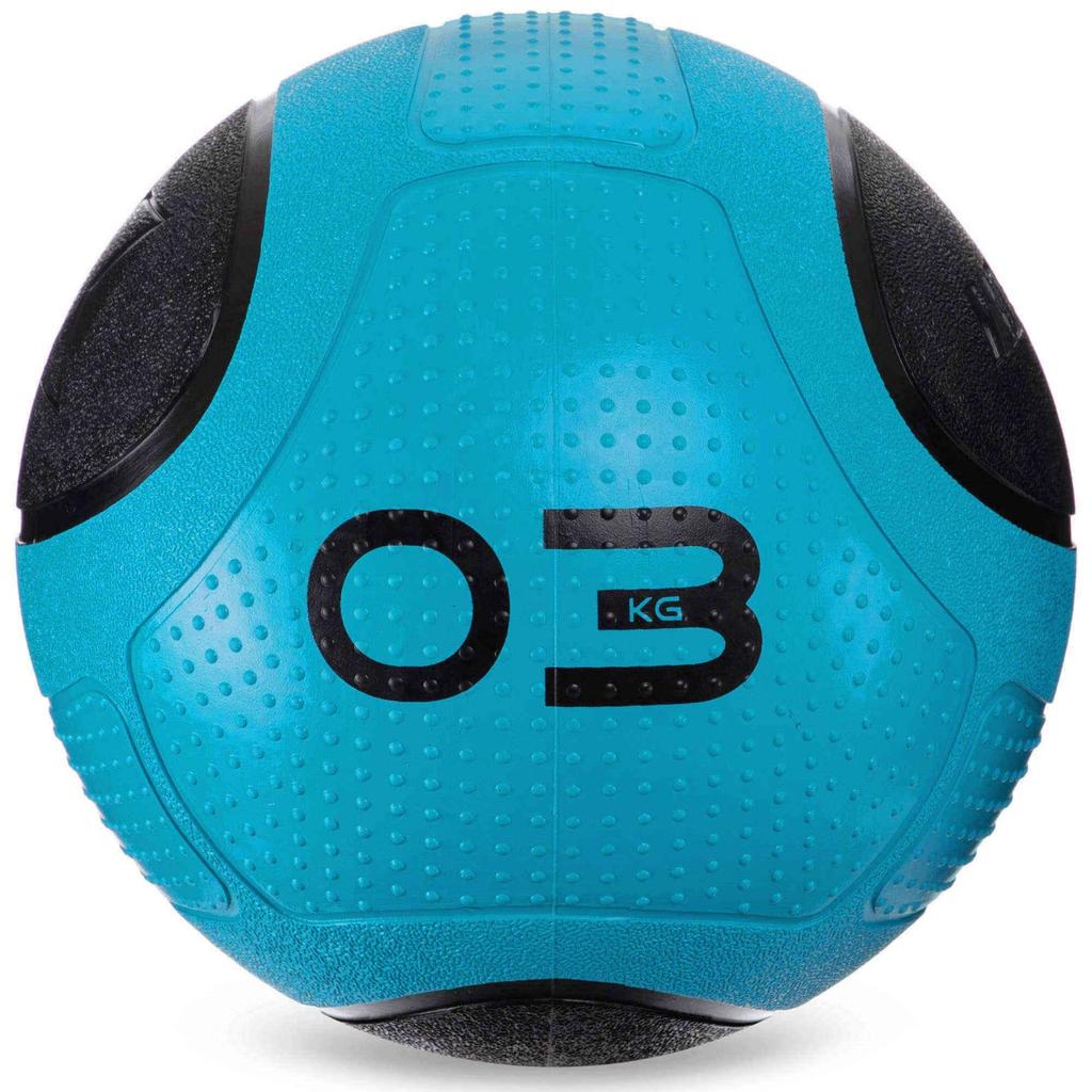 [GI-2620-3] М'яч медичний медбол Medicine Ball GI-2620-3 3кг синій-чорний