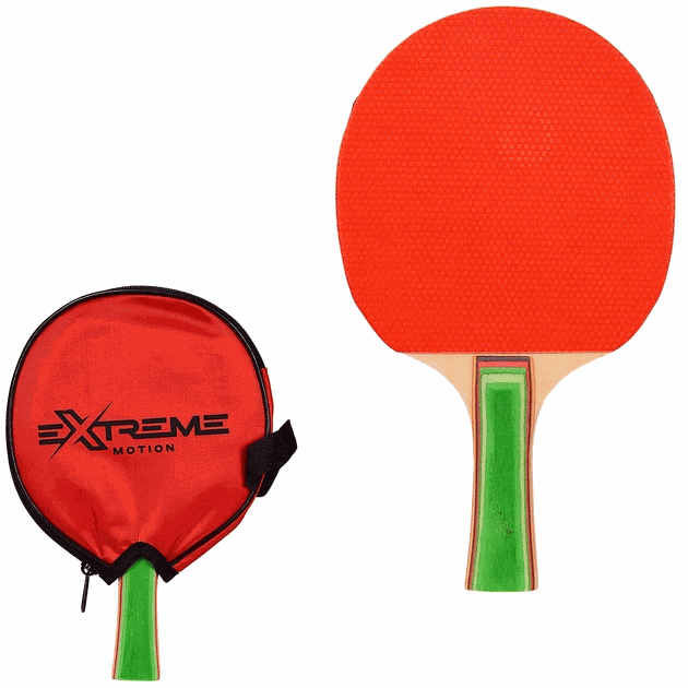 [TT 2110] Ракетка для настільного тенісу червона Extreme Motion TT2110