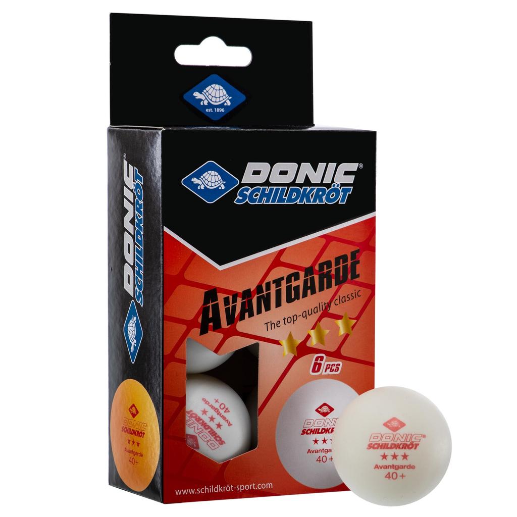 [608530] Кулі для настільного тенісу 6 штук DONIC AVANTGARDE 3* білий 40+ 608530