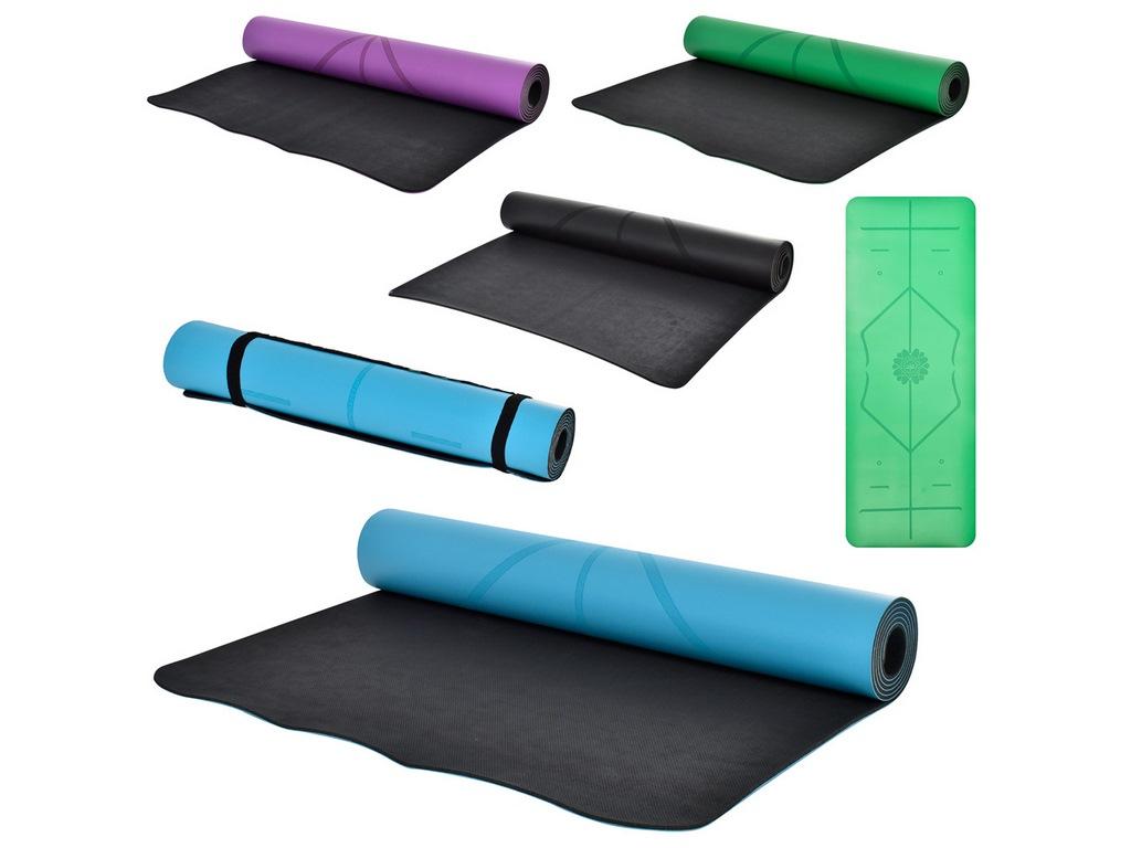 Килимок для йоги Каучуковий PU 2894-4 183см 68см 4мм