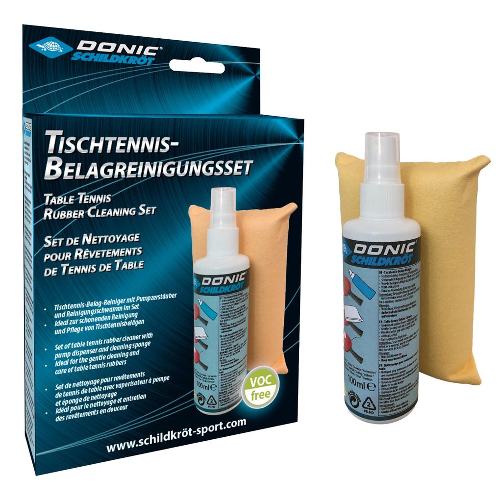 [828529] Набір для чищення ракеток Donic Cleaning Set 100 мл та спонж