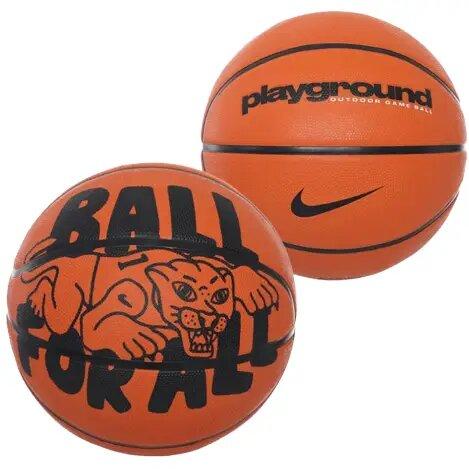 [N.100.4371.811.06] М'яч баскетбольний Nike Everyday Playground 8P GRAPHIC DEFLATED AMBER/BLACK/BLACK розмір 6 (Оригінал)
