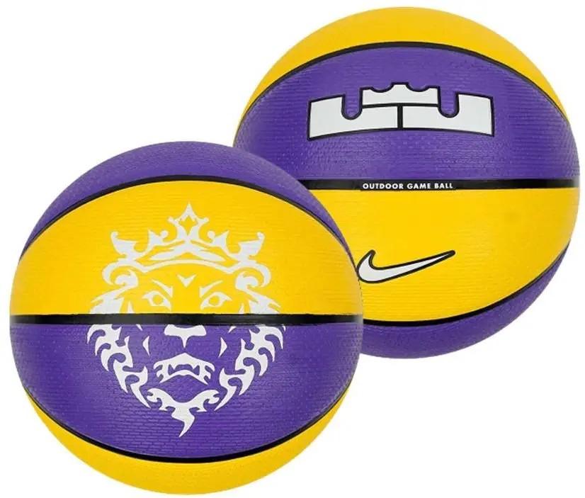 [N.100.4372.575.06] М'яч баскетбольний Nike Playground 2.0 8P L James Deflated Court Purple/Amarillo/Black/White розмір 6 N.100.4372.575.06 (Оригінал)