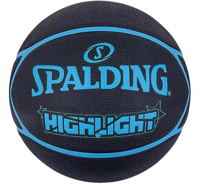 М'яч баскетбольний Spalding Highlight Чорно-синій розмір 7 84356Z (Оригінал)