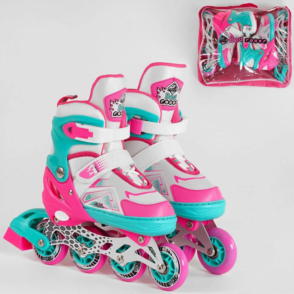 [91404-L] Ролики BEST ROLLER розмір 38-42 бірюзово-рожевий