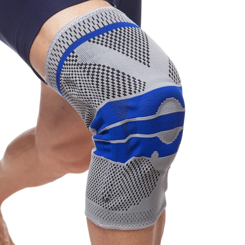 [9065-greyblue] Наколінник бандаж із силіконовим кільцем MUTE M-XL 1шт 9065-greyblue (L)