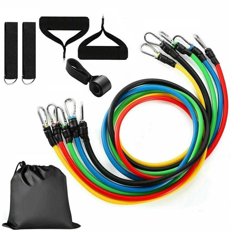 [G-8502] Еспандер трубчастий, набір із 5 джгутів Power Band G-8502 Комплект Довжина 120см Різні кольори в комплекті