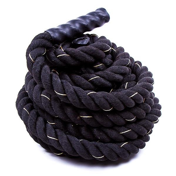 [82343-250] Канат для кросфіту Battle Rope L-12м, d-5см, чорний
