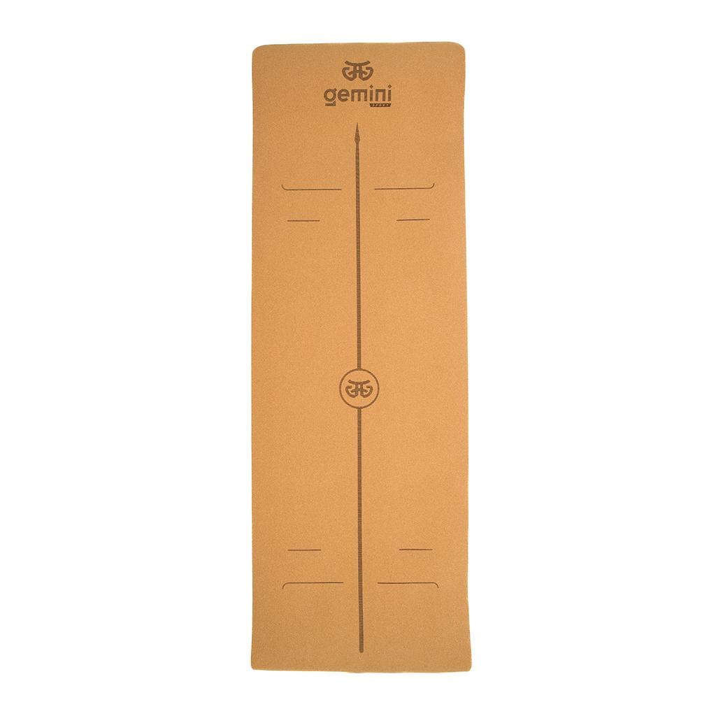 Килимок для йоги пробковий каучуковий Gemini Sport 183см*61см*5мм CTY-0684