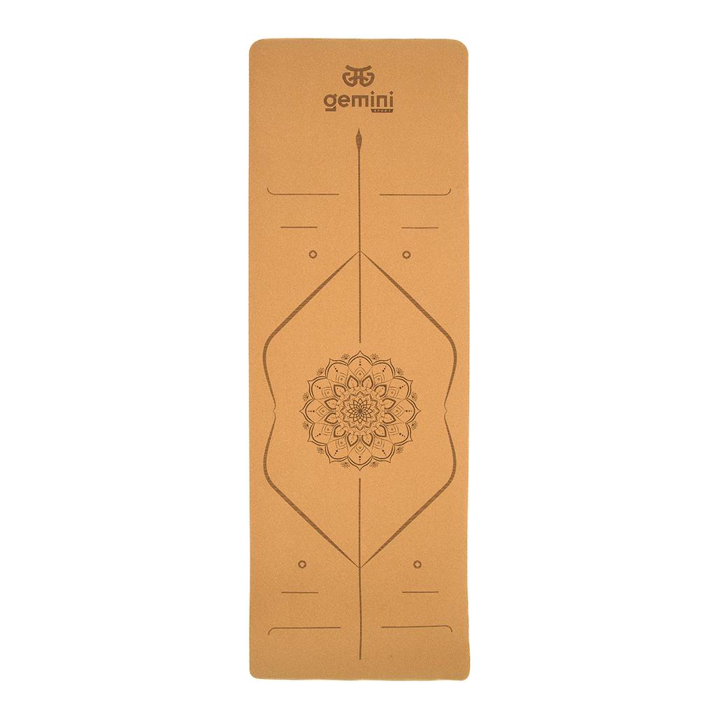 [CTY-0685] Килимок для йоги пробковий каучуковий Gemini Sport 183см*61см*5мм CTY-0685