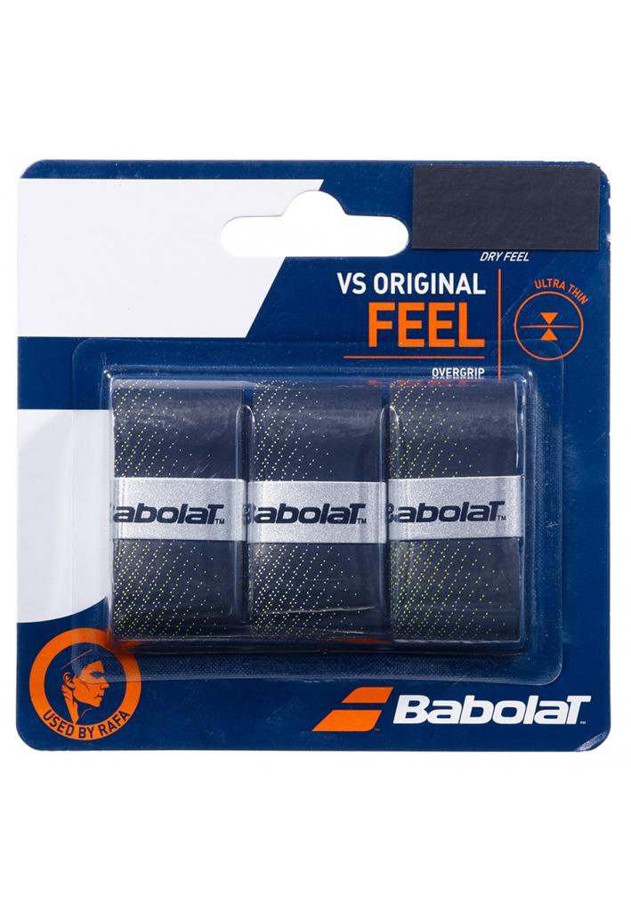 [653040-232] Намотки на тенісну ракетку Babolat VS ORIGINAL X3 BLACK/FLUO YELLOW (3 шт.) 653040-232 (Оригінал)