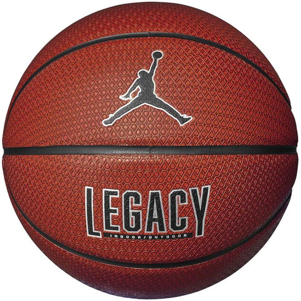М'яч баскетбольний Nike JORDAN LEGACY 2.0 8P DEFLATED AMBER/BLACK/METALLIC SILVER/BLACK розмір 6 J.100.8253.855.06 (Оригінал)
