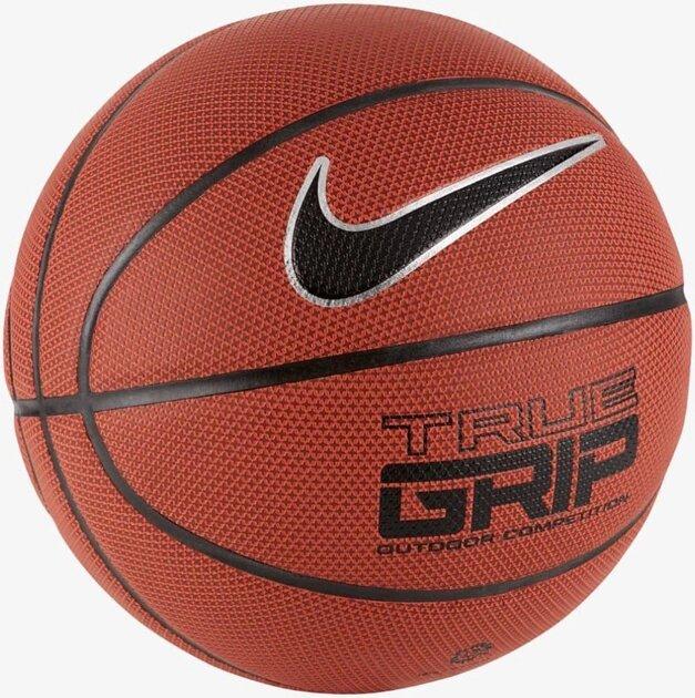 М'яч баскетбольний Nike TRUE GRIP OT 8P AMBER/BLACK/METALLIC SILVER/BLACK size 7 (Оригінал)