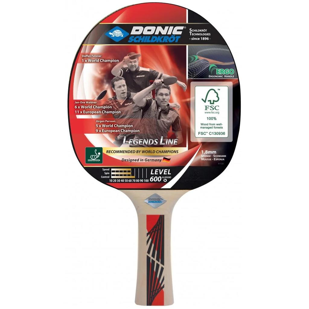 Ракетка для настільного тенісу Donic-Schildkrot Legends 600 FSC 724416 (Оригінал)