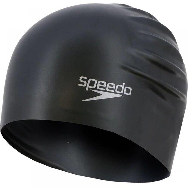 [8-061680001] Шапка для плавання Speedo LONG HAIR CAP AU чорний Уні OSFM 8-061680001 (Оригінал)