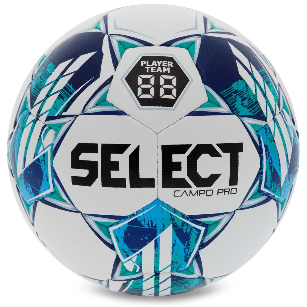М'яч футбол Select FB Campo PRO №5 білий-бірюзовий 387456-931/5 (Оригінал)