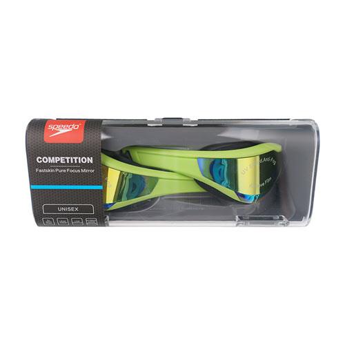 Окуляри для плавання Speedo Fastskin Pure Focus Mirror зелений, чорний Уні OSFM 7-081028W/GR