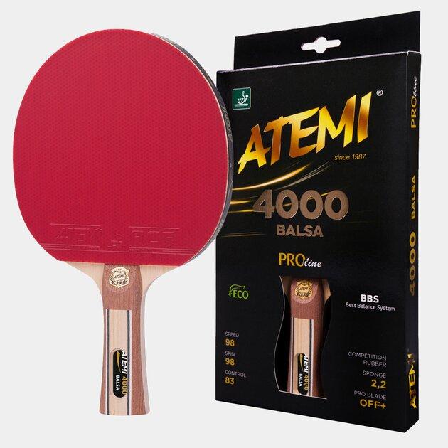 [10058A] Ракетка для настільного тенісу ATEMI PRO 4000A Carbon (Оригінал)