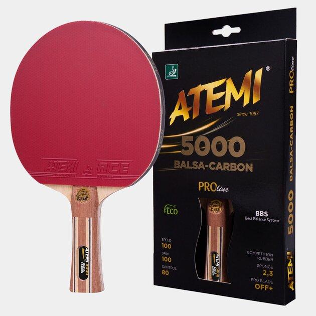 Ракетка для настільного тенісу ATEMI PRO 5000C Carbon (Оригінал)