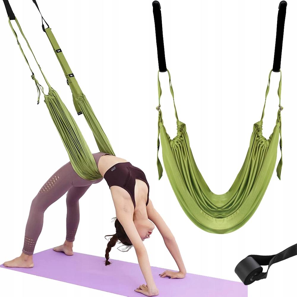 [LT-2090] Гамак для йоги із кріпленням на двері Air Yoga rope LT-2090 (Зелений)