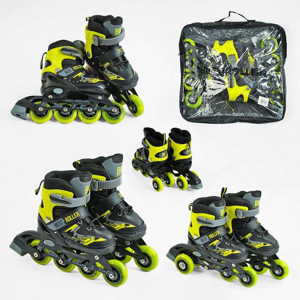 Ролики Best Roller розмір 38-42 Чорно-салатовий 61150-L