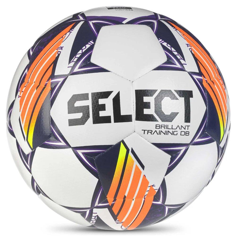 М'яч футбольний Select BRILLANT TRAINING DB v24 білий, фіолетовий Уні №4 (Оригінал) 086414-096/4
