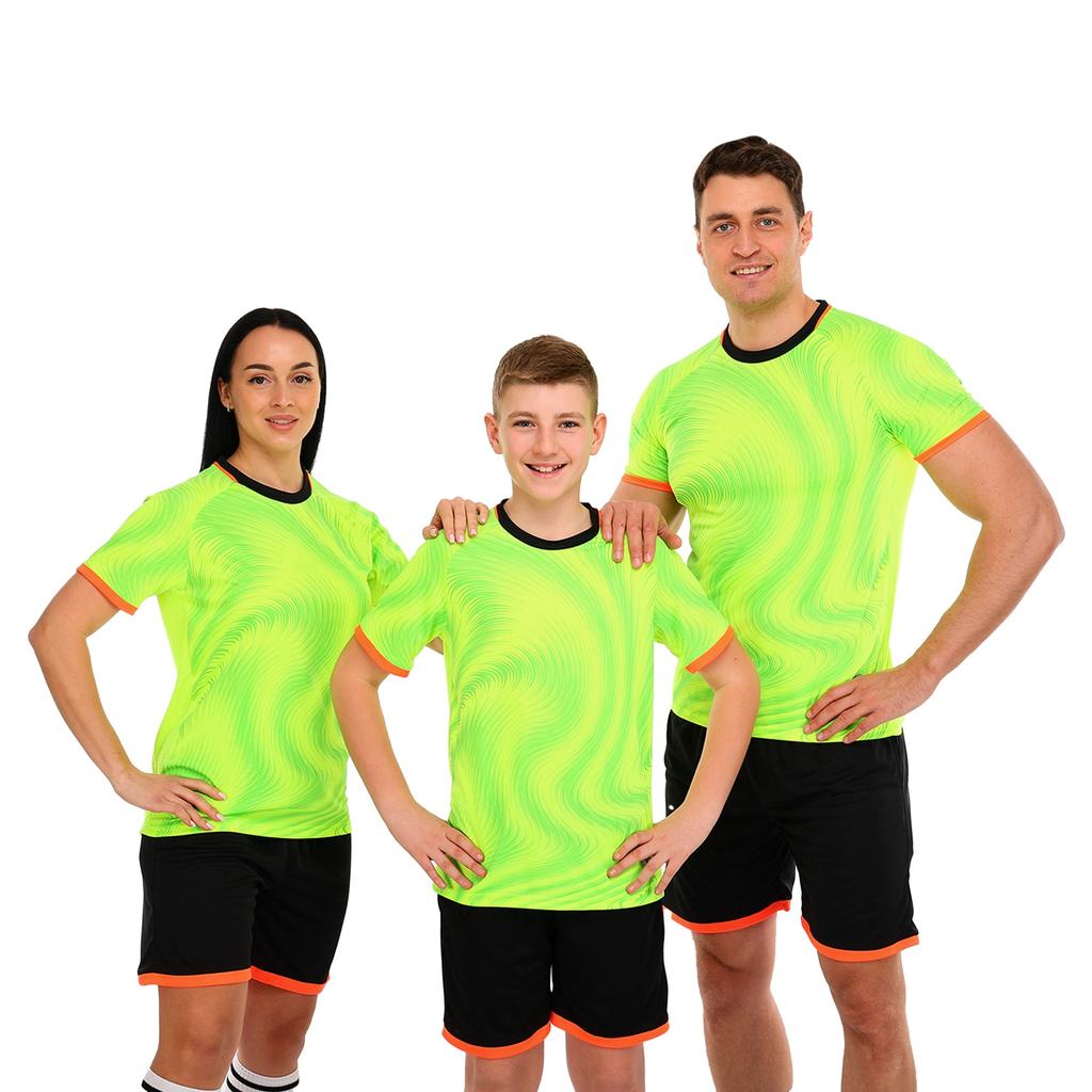 [D-8866-2] Форма футбольна комплект LIDONG Салатово-чорний 4XS-2XL D-8866-2 (XXL, D-8866-2 [48672185])