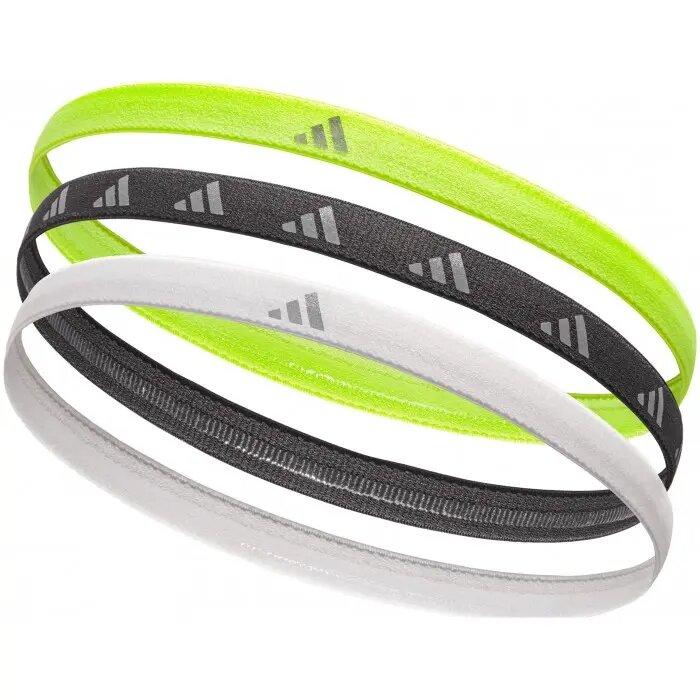 [ADAC-16197] Пов'язка на голову Adidas Hairbands 3pk білий, чорний, салатовий Уни One Size ADAC-16197 (Оригінал)