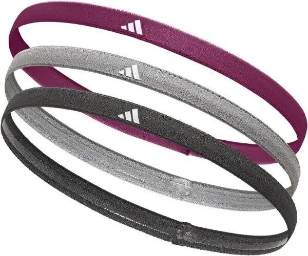 В'язання на голову Adidas Hairbands 3pk чорний, сірий, бордовий Уні One Size ADAC-16201-NL (Оригінал)