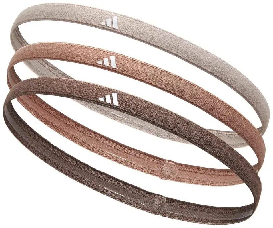 [ADAC-16205] Пов'язки на голову Adidas Hairbands 3pk бежевий, темно-коричневий Уні One Size ADAC-16205 (Оригінал)