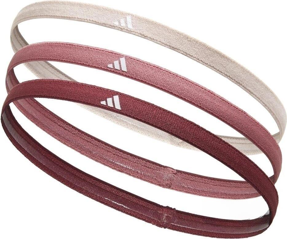 [ADAC-16208] Пов'язки на голову Adidas Hairbands 3pk бордовий, рожевий, бежевий One Size ADAC-16208 (Оригінал)