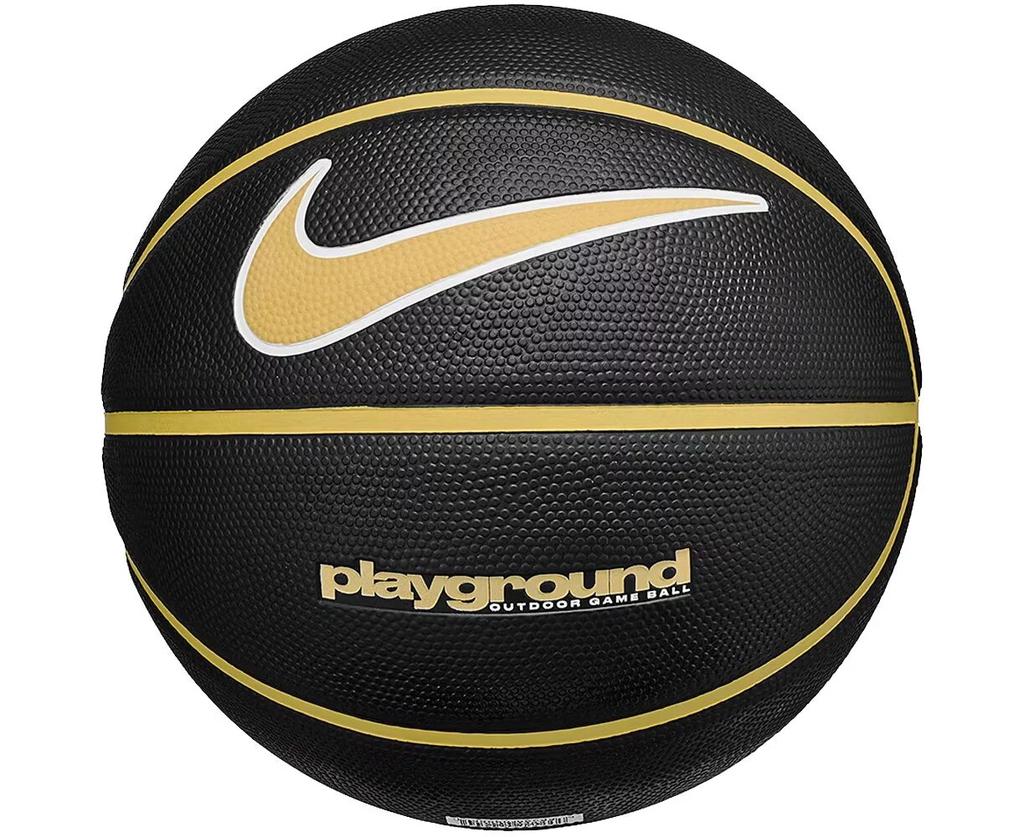М'яч баскетбольний EVERYDAY PLAYGROUND 8P GRAPHIC DEFLATED BLACK/INFINITE GOLD/WHITE розмір 7 N.100.4371.015.07 (Оригінал)