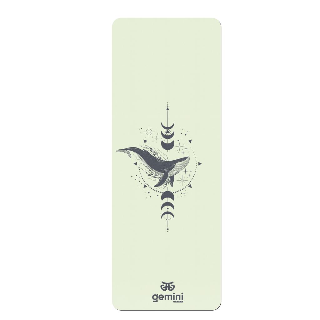 Килимок для йоги каучуковий поліуретан Pro ILLustration Gemini Sport Pro 183см*68см*5мм PUY-5900-1 сірий