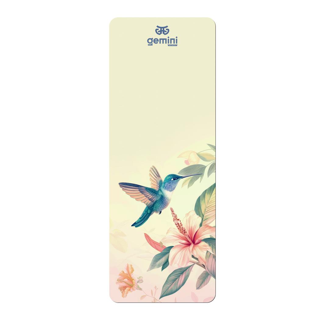 Килимок для йоги каучуковий поліуретан Pro ILLustration Gemini Sport Pro 183см*68см*5мм PUY-5900-2 світло-рожевий