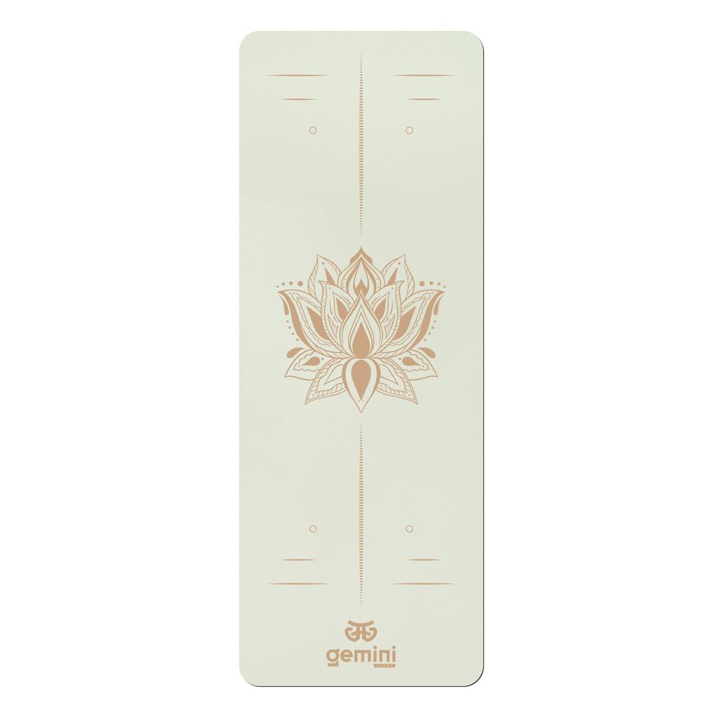 Килимок для йоги каучуковий поліуретан Pro ILLustration Gemini Sport Pro 183см*68см*5мм PUY-5900-7 пудровий