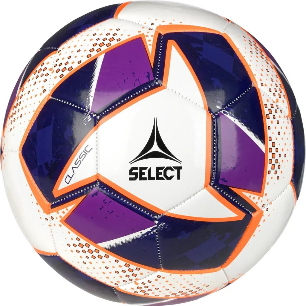 М'яч футбольний SELECT FB Classic 5 v24 біло-філетовий 099589-096 (Оригінал)