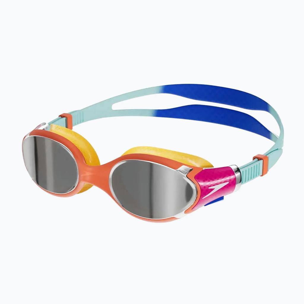 [8-00336415944] Окуляри для плавання Speedo BIOFUSE 2.0 MIRROR JU Помаранчевий, бірюзовий OSFM 8-00336415944 (Оригінал)