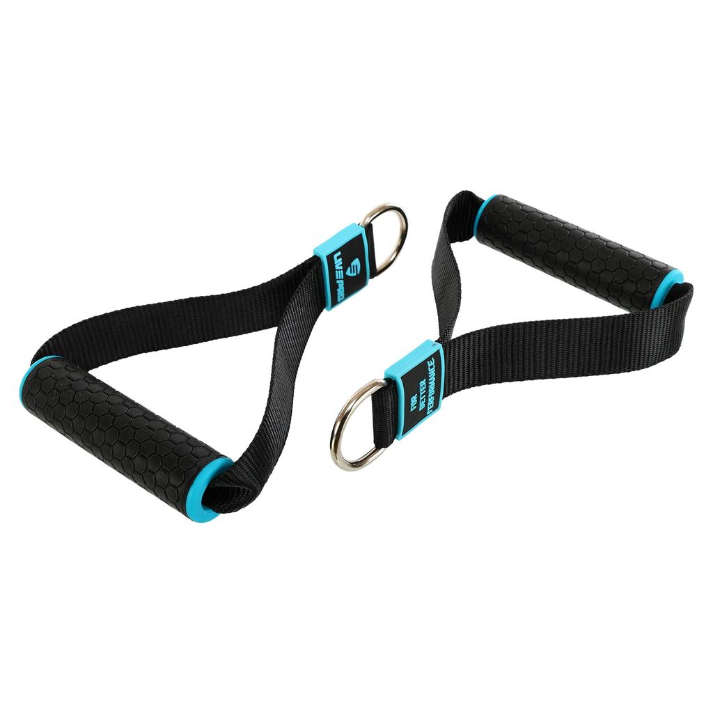 [LP8192J] Ручки для еспандерів, резинок та тренажерів STRAP HANDLE PRO LiveUp 2шт чорний LP8192J