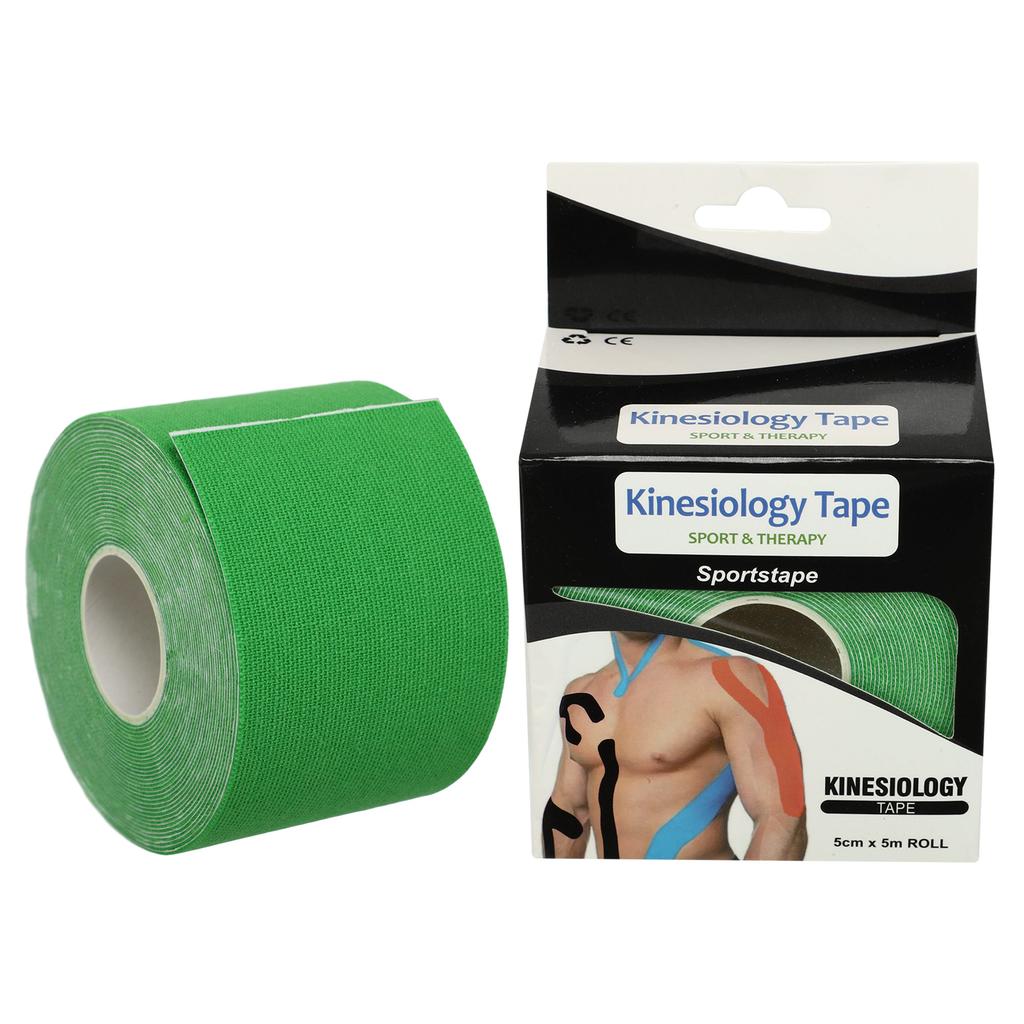 [BC-1091-5] Кінезіо тейп для обличчя та тіла (Kinesiology tape) розмір 5смх5м кольору в асортименті BC-1091-5 (Зелений)