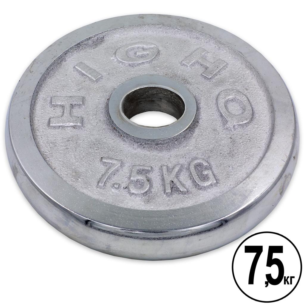 [TA-1838-7_5B] Диски хромовані HIGHQ SPORT 52мм 7,5кг хром TA-1838-7_5B