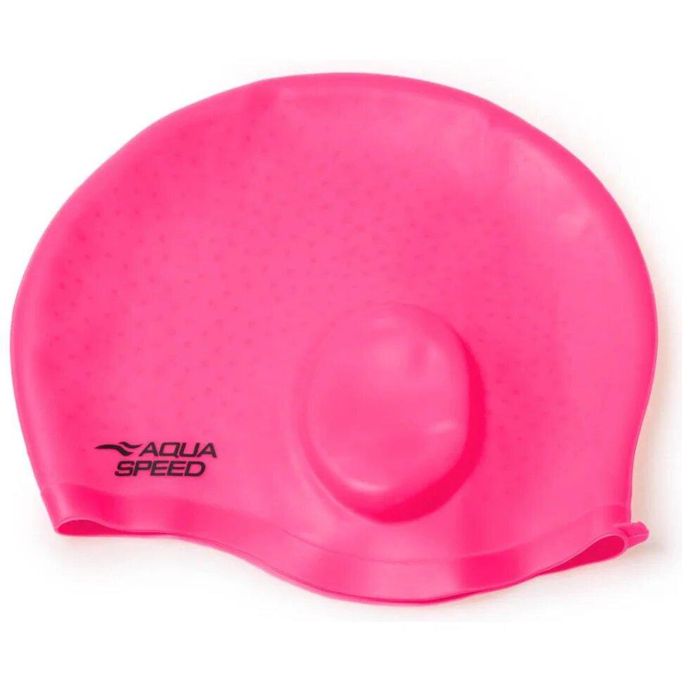 [289-03] Шапка для плавання Aqua Speed EAR CAP Comfort 9893 Рожевий OSFM 289-03 (Оригінал)