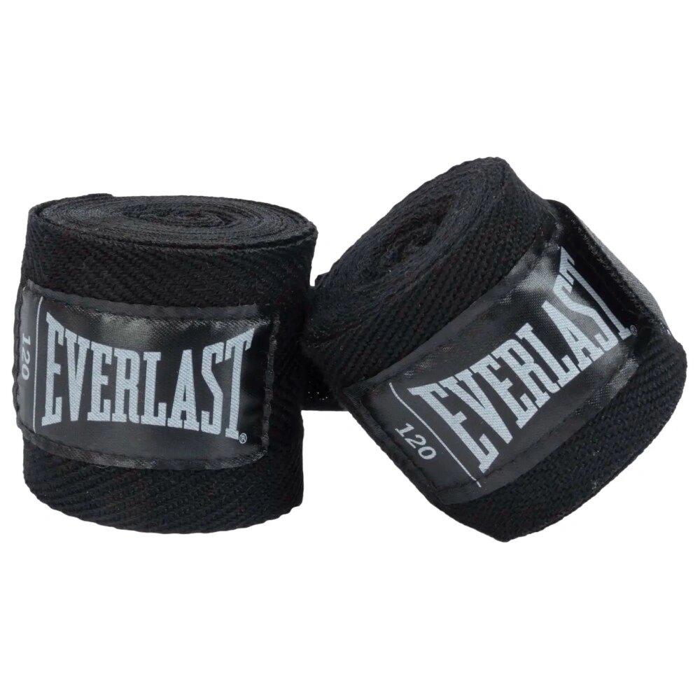 [P00003243] Бинти боксерські  Everlast CORE HANDWRAPS 120X2 Чорний універсальні 120 дюймів (304,8 см) (Оригінал) P00003243