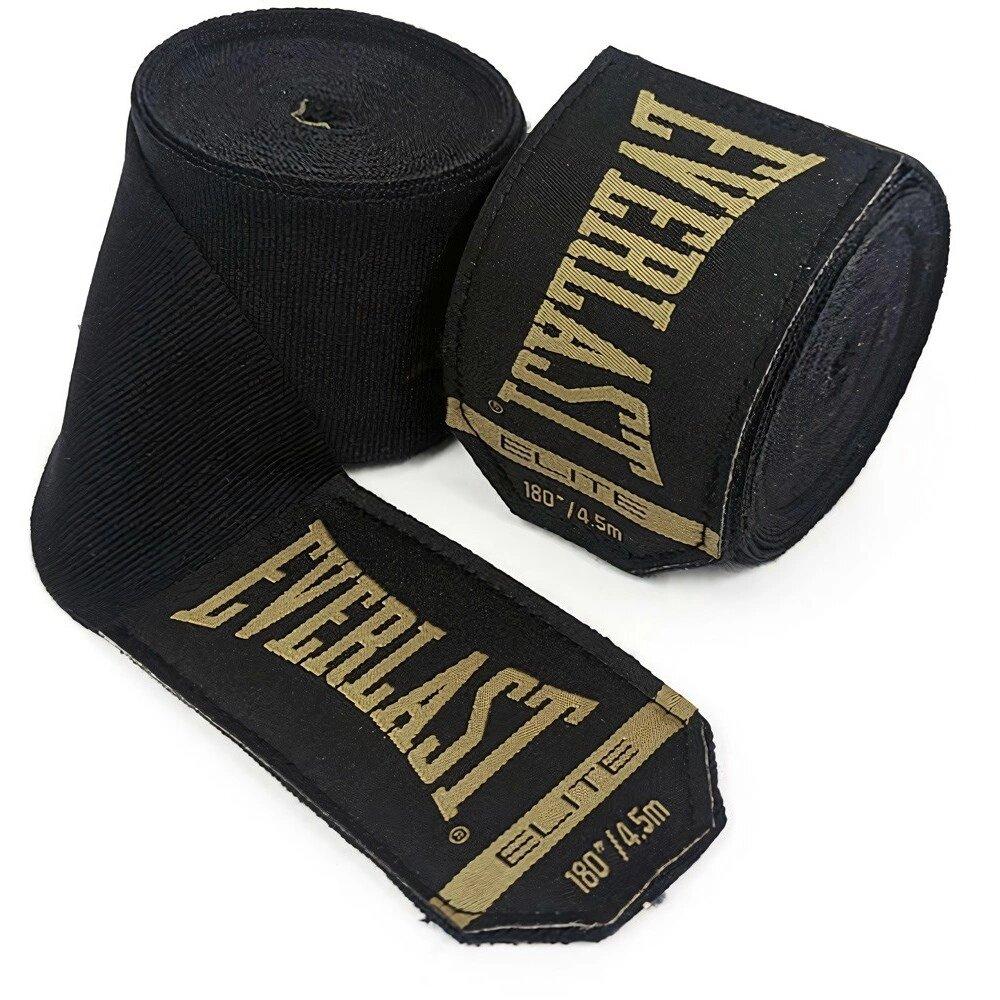 [P00003323] Бинти боксерські Everlast ELITE HANDWRAPS Чорний Універсальний 180 дюймів (457,2 см) (Оригінал) P00003323