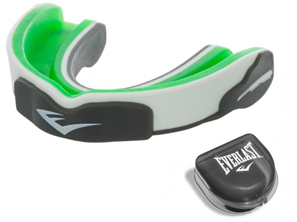 [1400009] Капа боксерська Everlast EVERGEL MOUTH GUARD Зелено-білий Універсальна (Оригінал) 1400009